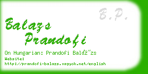 balazs prandofi business card